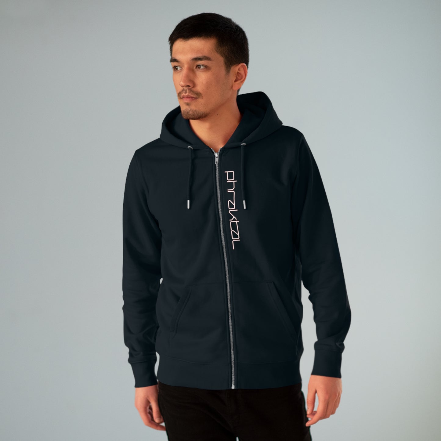 Elevate Your Eco-Fashion Game with the Phraktal Men's Cultivator Zip Hoodie