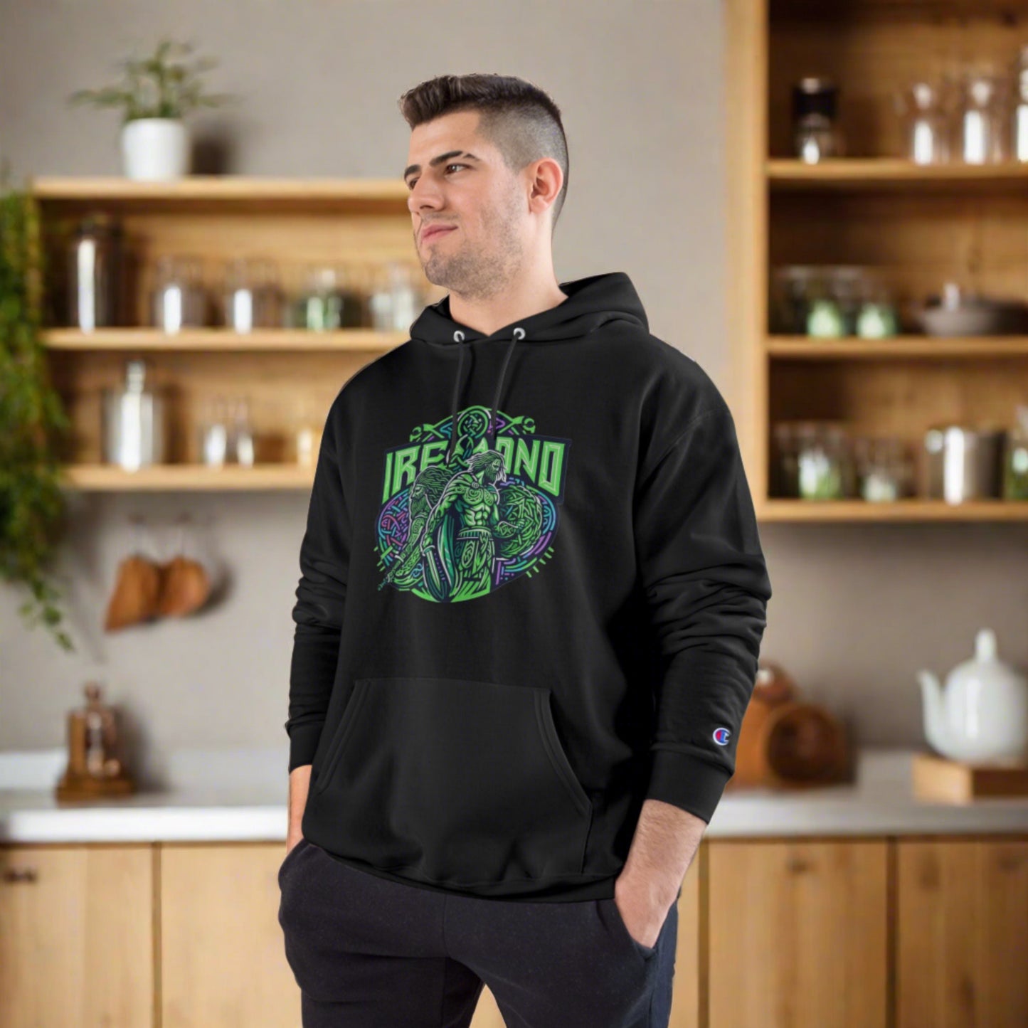 Rep Your Irish Pride in Eco-Comfort: Champion Celtic Legends Hoodie