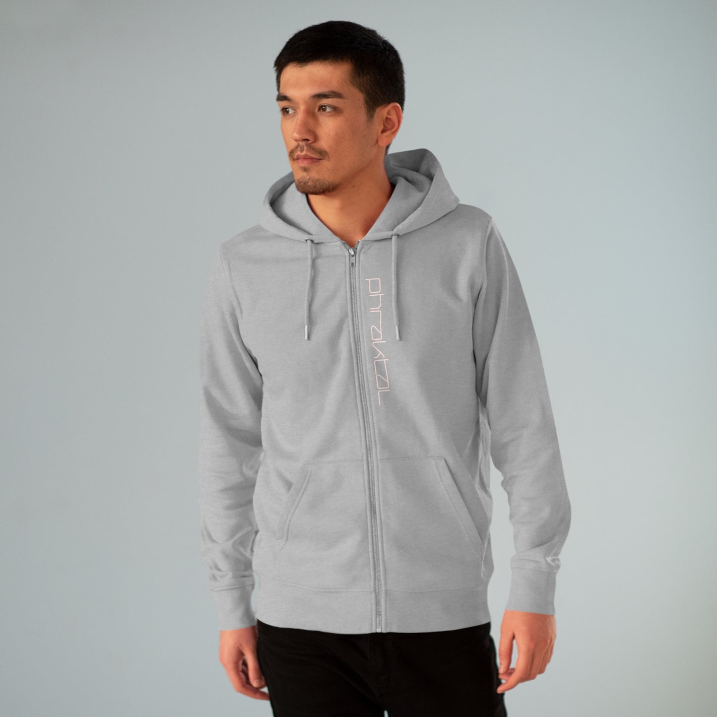 Elevate Your Eco-Fashion Game with the Phraktal Men's Cultivator Zip Hoodie