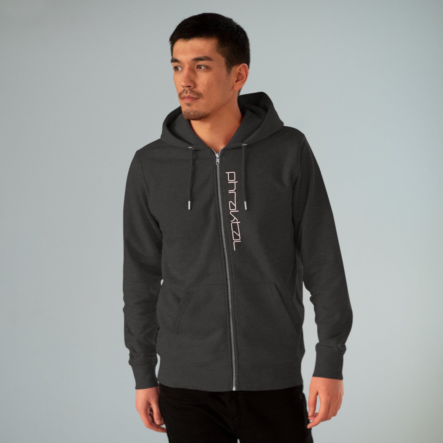 Elevate Your Eco-Fashion Game with the Phraktal Men's Cultivator Zip Hoodie