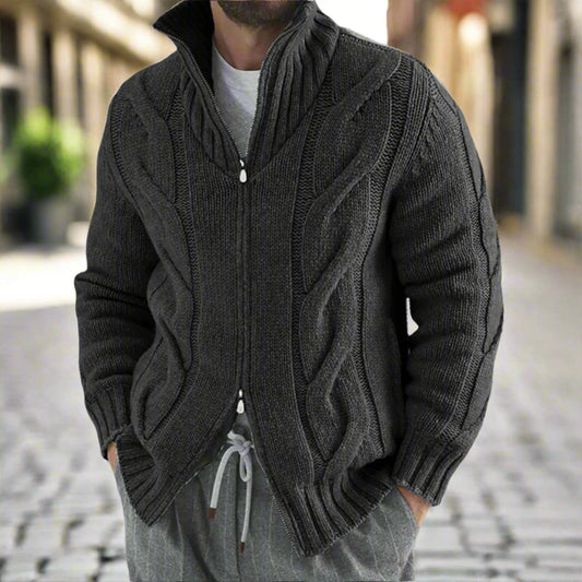 Mens Cardigan in Gray