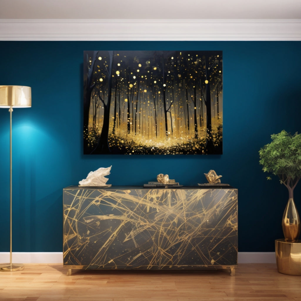 "Golden Forest" Limited Edition Metallic Wall Art by Award-Winning Artist Emotional Alchemy