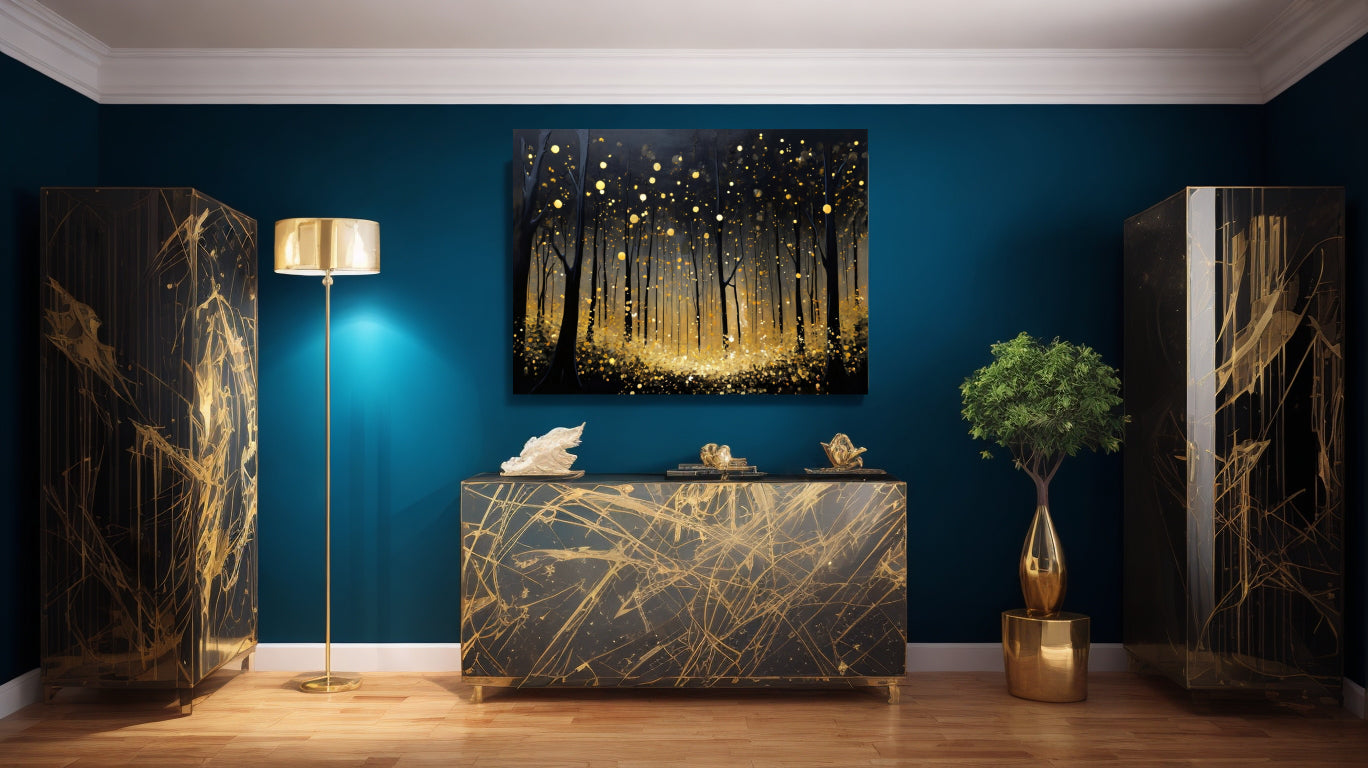 "Golden Forest" Limited Edition Metallic Wall Art by Award-Winning Artist Emotional Alchemy