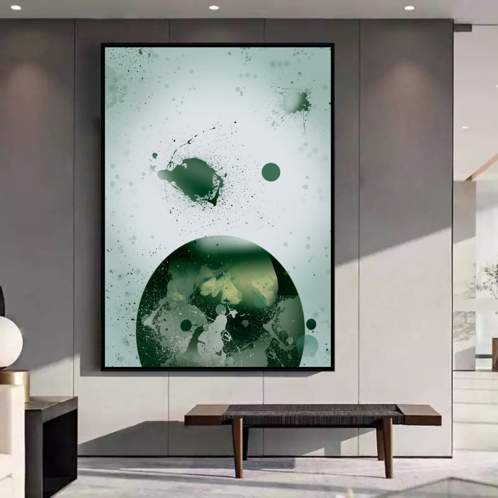 "Green Dispersion - ONE" Limited Edition Metallic Wall Art by Award-Winning Artist Emotional Alchemy