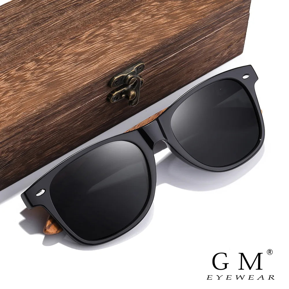 GM Handmade Natural Wooden Sunglasses - Polarized Elegance for Everyone