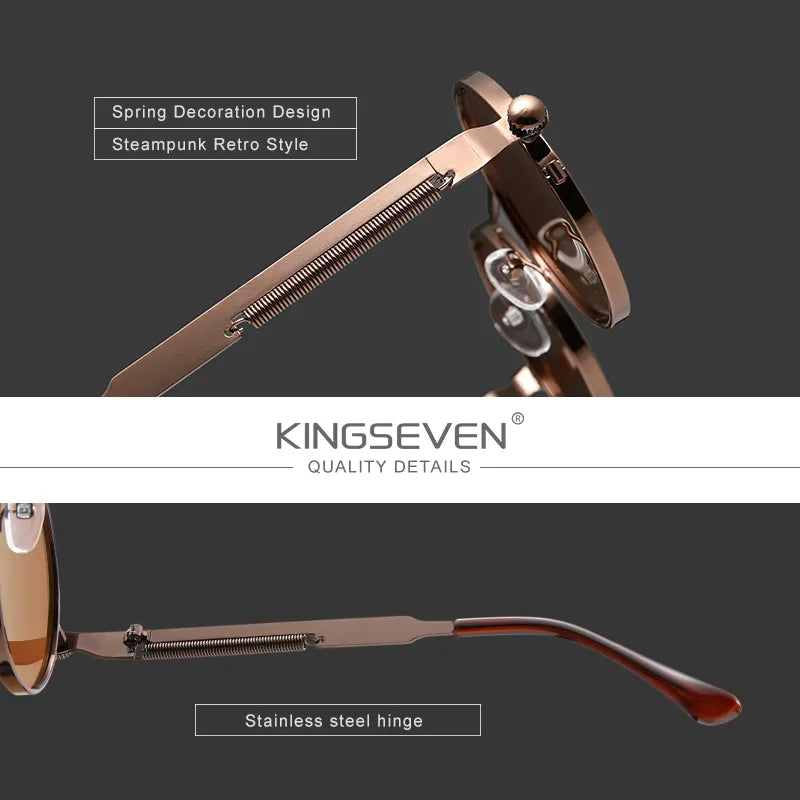 Embrace Timeless Elegance with KINGSEVEN Gothic Steampunk Unisex Sunglasses