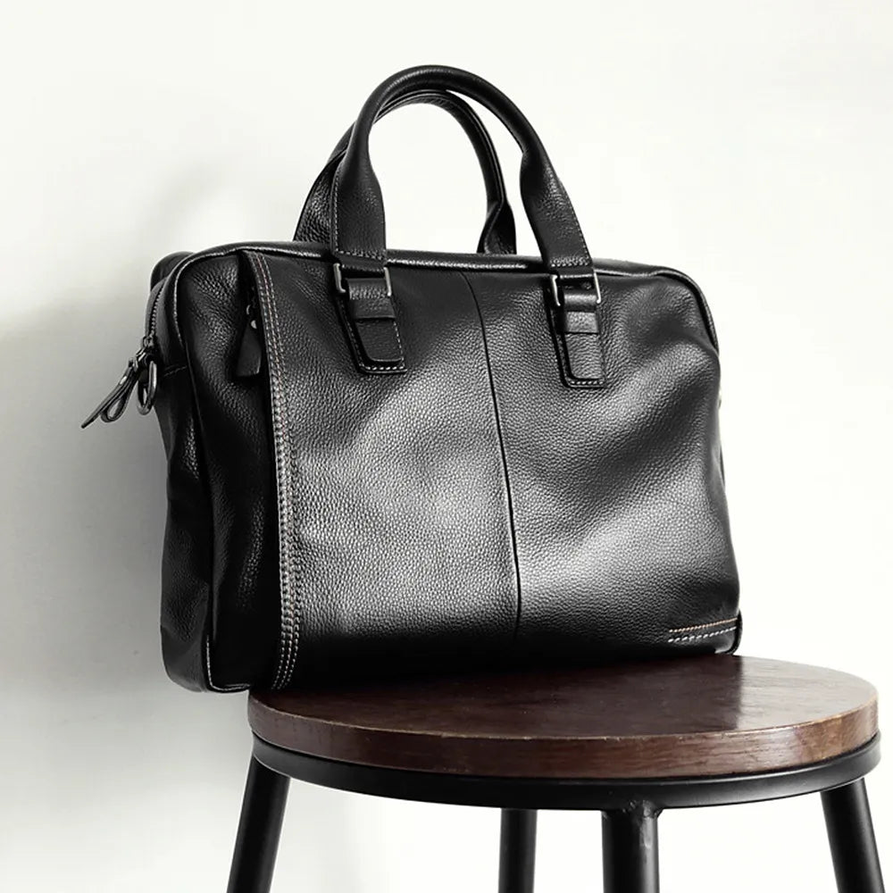 Elevate Your Business Style with the Genuine Leather Briefcase