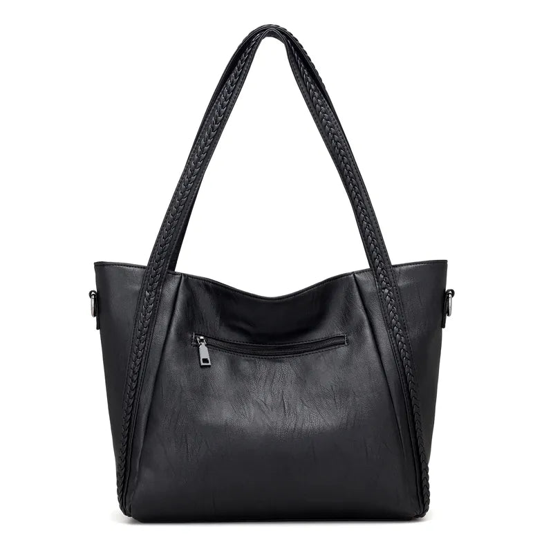 Stylish faux leather Shoulder bag with large capacity