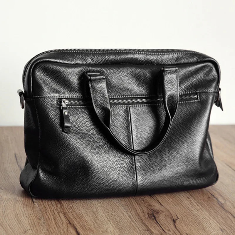 Elevate Your Business Style with the Genuine Leather Briefcase