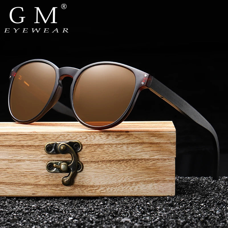 GM Unisex Polarized Wooden Sunglasses