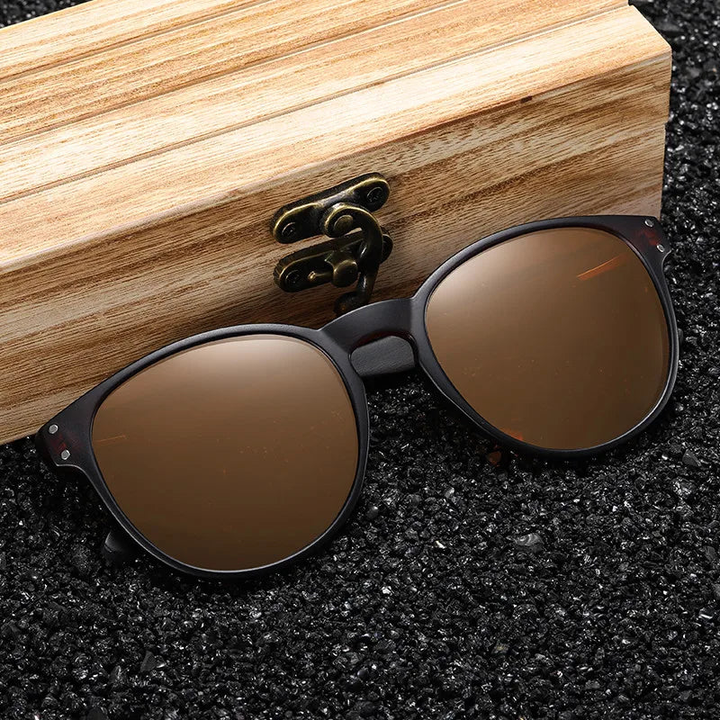 GM Unisex Polarized Wooden Sunglasses