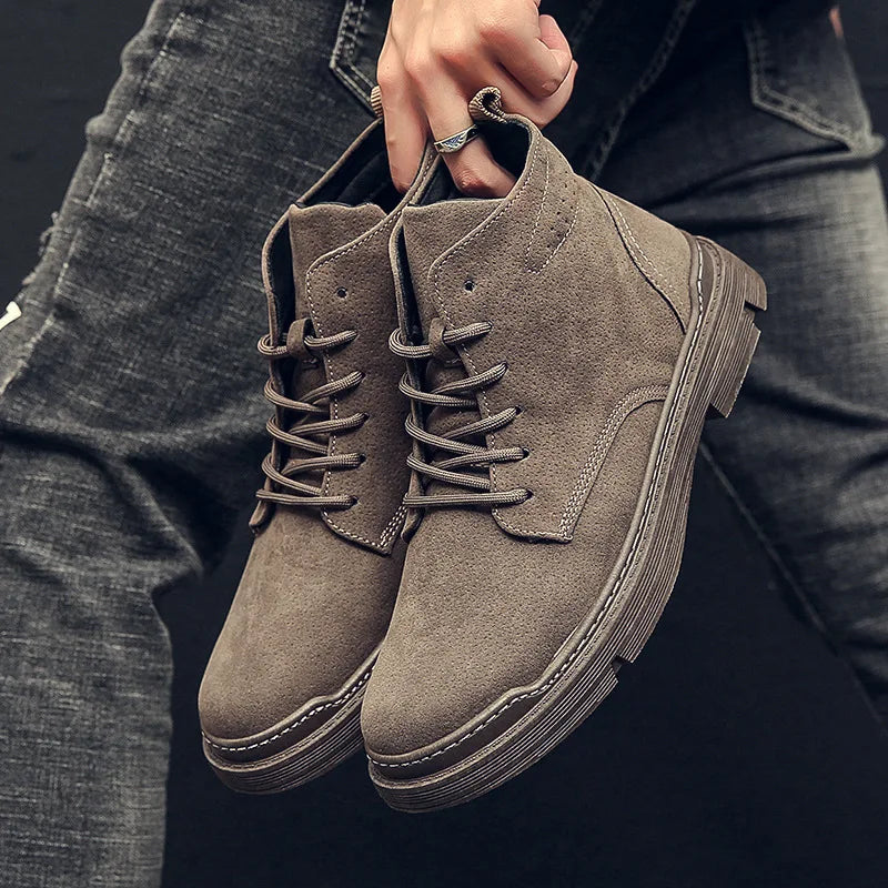 Step into Style and Comfort: Autumn Winter UNISEX Leather Ankle Boots