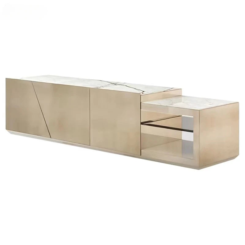 Luxury Italian Tempered Glass Storage Cabinet.  Modern TV Unit For Living Room