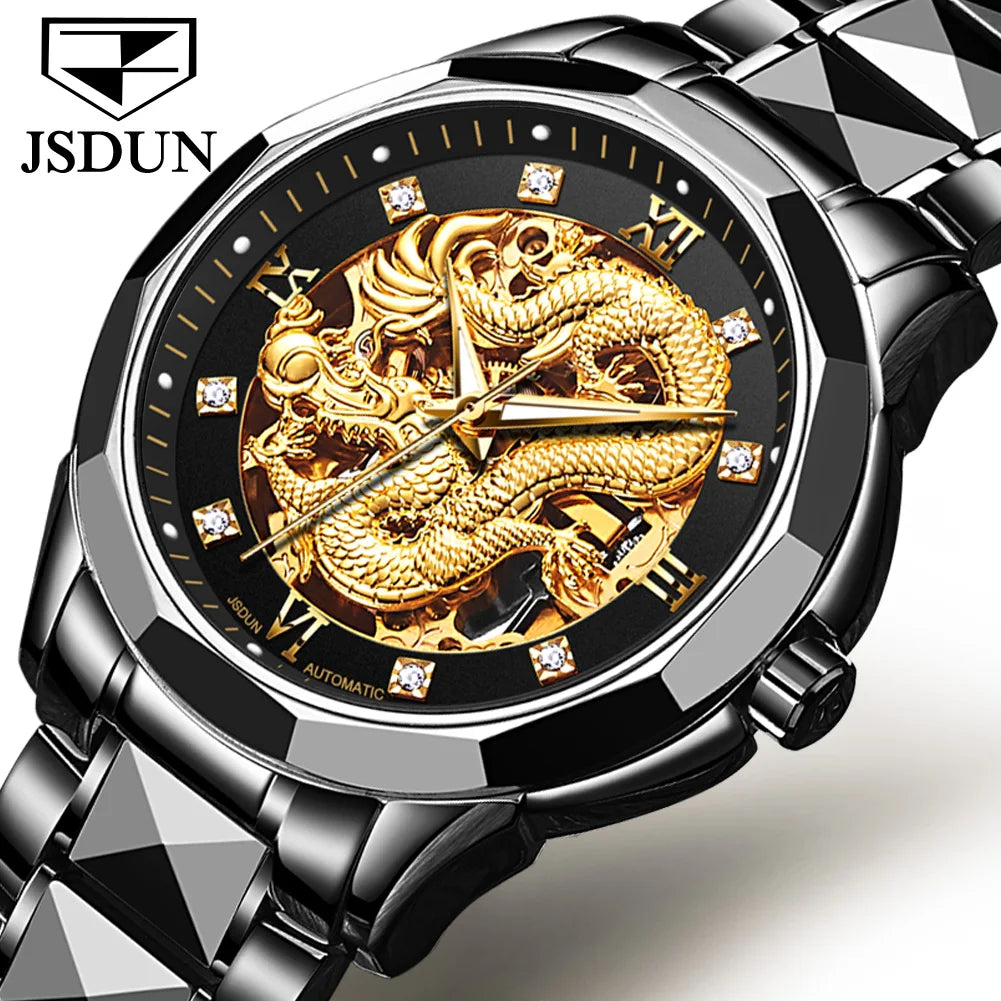 Introducing the JSDUN 8840 Top Luxury Brand Automatic Mechanical Clock – a masterpiece in timekeeping, elegance, and style.