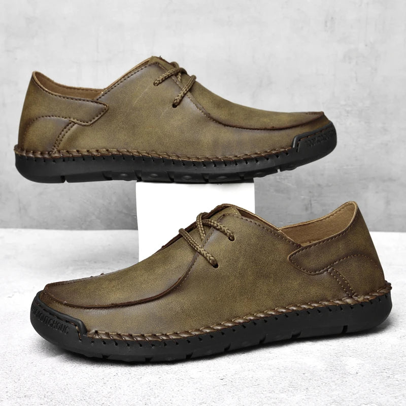 Step into Comfort and Style with Microfiber Leather Loafers for Men – Hand-Made, Super Soft!