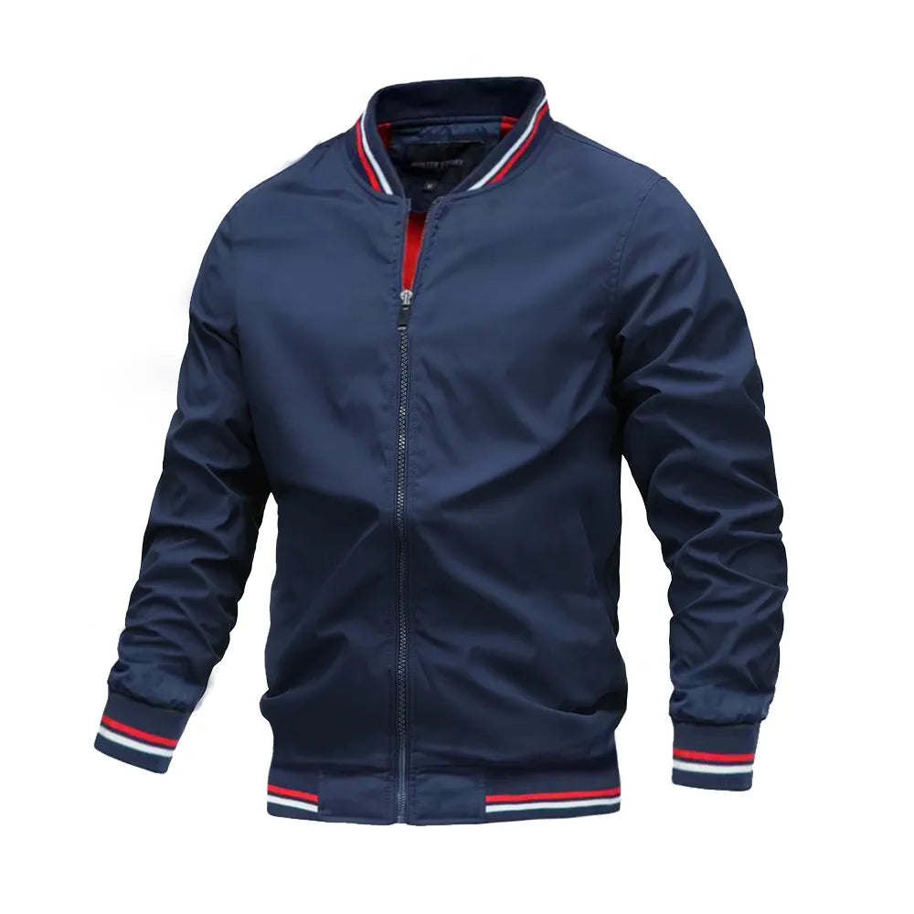 Men's Casual Bomber Jacket – Spring/Autumn Windbreaker Pilot Coat