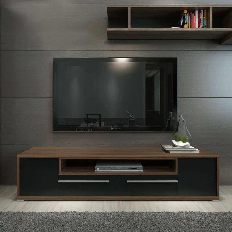 Modern TV Cabinet and Stand - Walnut Finish for Living Room | Durable and Stylish Home Furniture from QWC