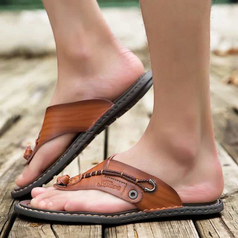 Handmade Leather Flip-flop Sandals