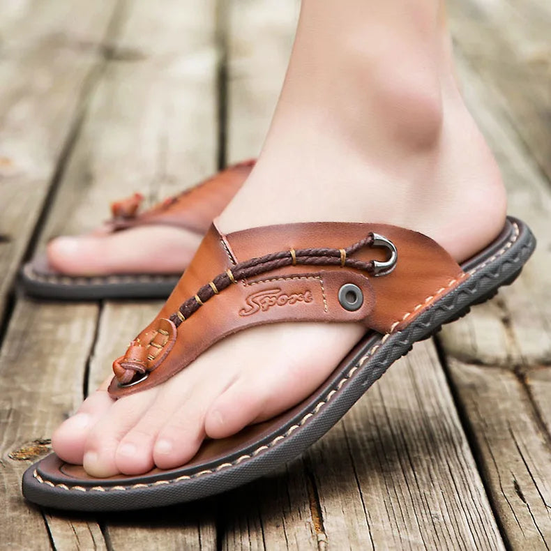 Handmade Leather Flip-flop Sandals