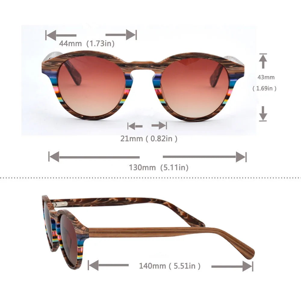 Polarized Retro Fashion Sunglasses Wood Grain Acetate Drive Glasses Vintage Outdoor Sun Shades Mens Women Unisex Optical Rx able