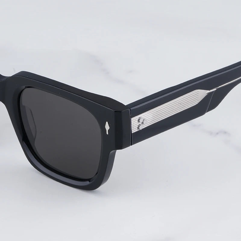 Sophistication Redefined: Enzo Square Black Sunglasses – Limited Edition Handcrafted Frames for Men and Women