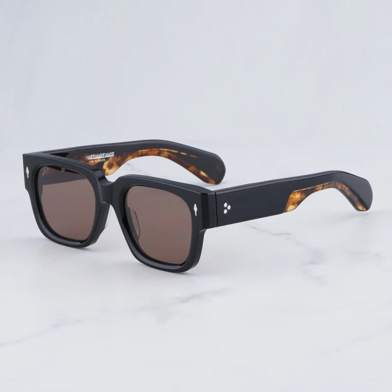 Sophistication Redefined: Enzo Square Black Sunglasses – Limited Edition Handcrafted Frames for Men and Women