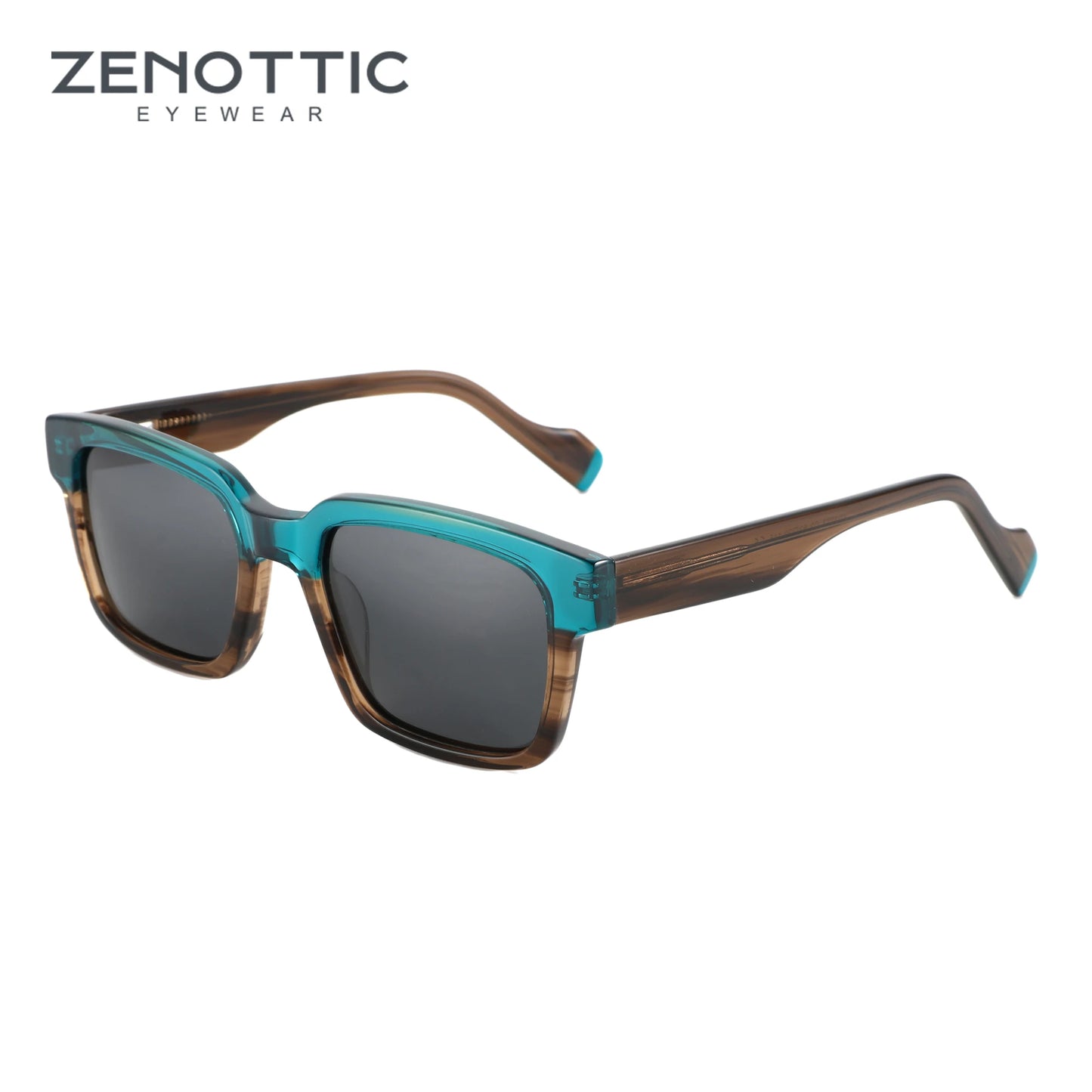 ZENOTTIC Trend Square Polarized Sunglasses Handmade Acetate Shades