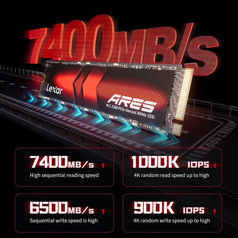 Lexar ARES PCIe Gen4x4 M.2 NVMe SSD - Unleash the Power of Speed and Reliability