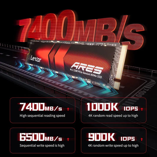 Lexar ARES PCIe Gen4x4 M.2 NVMe SSD - Unleash the Power of Speed and Reliability