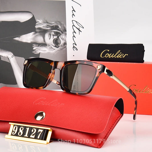 Coulier Unisex Vintage Sunglasses: TR Frame Elegance, Polarized Sun Protection