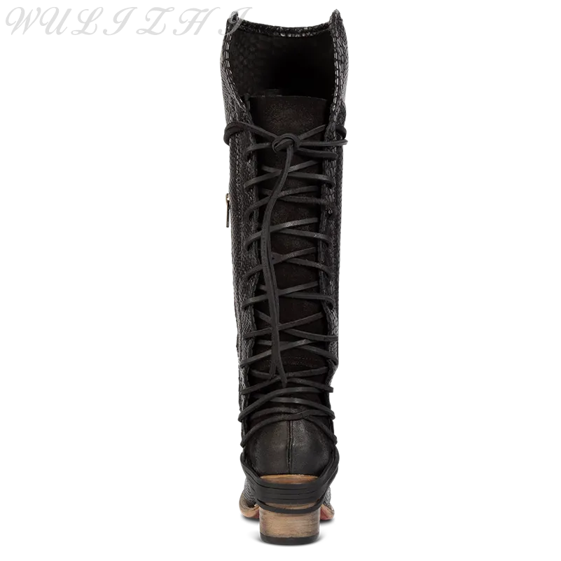 Genuine Leather Knee High Boots for Women