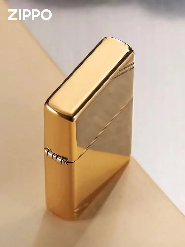 Zippo lighter High Polished Brass with Slashes Windproof Collection in box