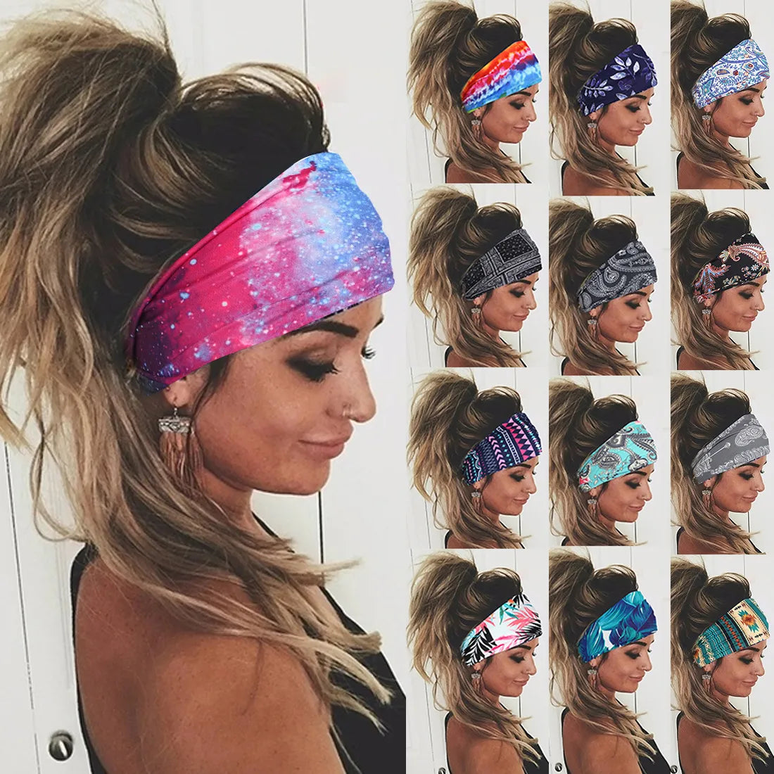 Introducing our Tie Dye Cycling Yoga Sport Sweat Headband, the perfect accessory for your active lifestyle!