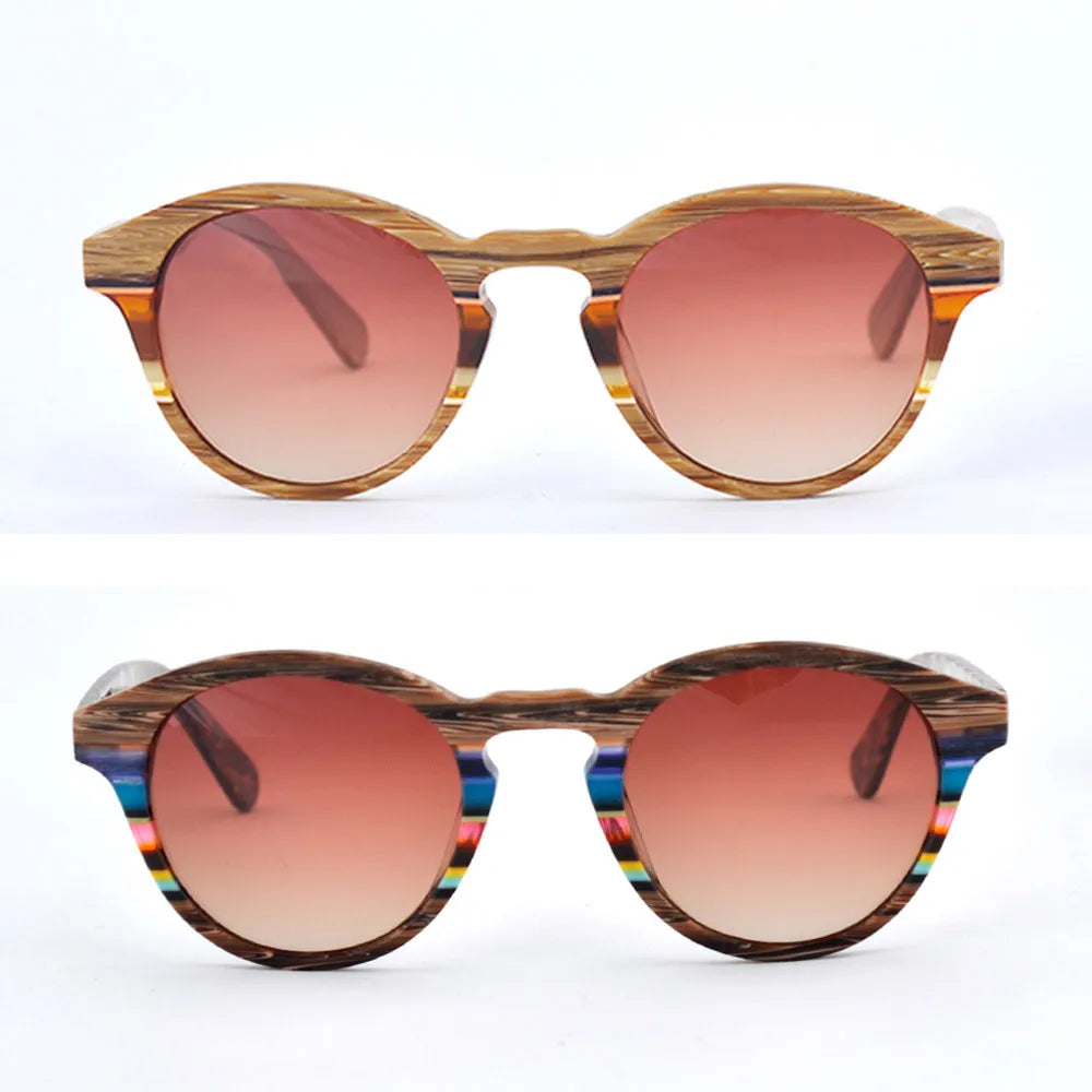 Polarized Retro Fashion Sunglasses Wood Grain Acetate Drive Glasses Vintage Outdoor Sun Shades Mens Women Unisex Optical Rx able