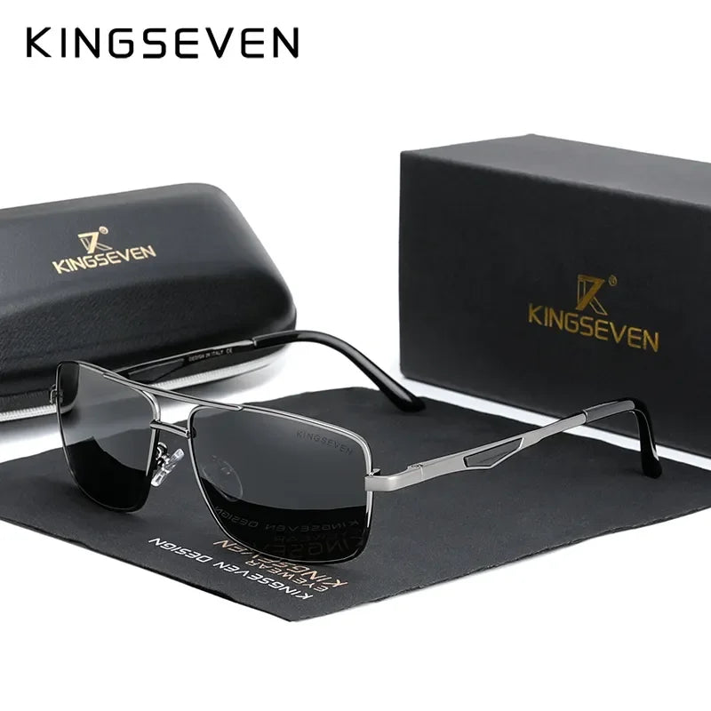 KINGSEVEN Brand Classic Square Polarized Sunglasses Men's Driving Male Sun Glasses Eyewear UV400 Blocking Protection Oculos