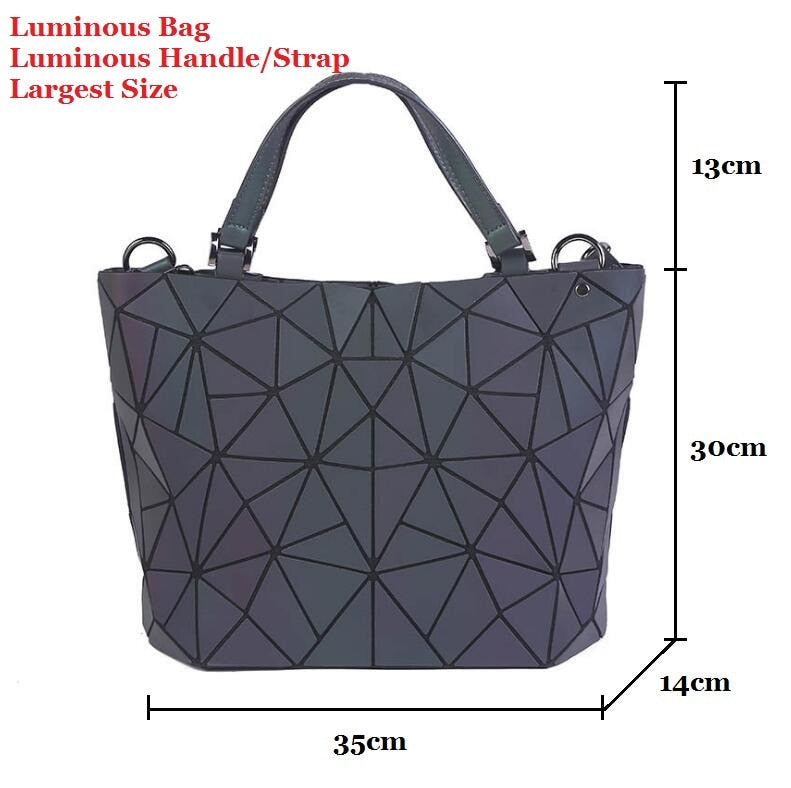 Women 's Hot Luminous Geometric Laser Bag