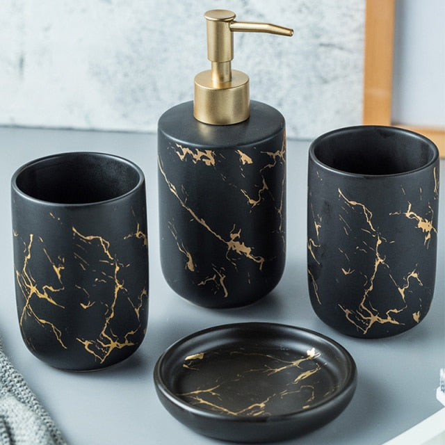 Ceramic Marble Style Bathroom Accessory