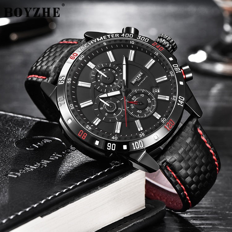 BOYZHE Men's Sports Watch: Waterproof Mechanical Timepiece for Active Men