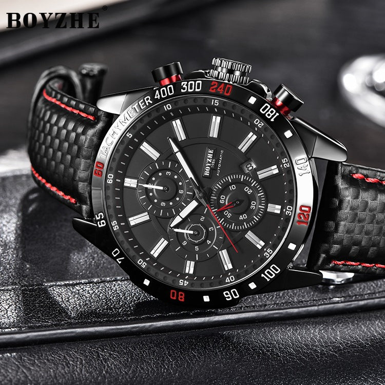 BOYZHE Men's Sports Watch: Waterproof Mechanical Timepiece for Active Men