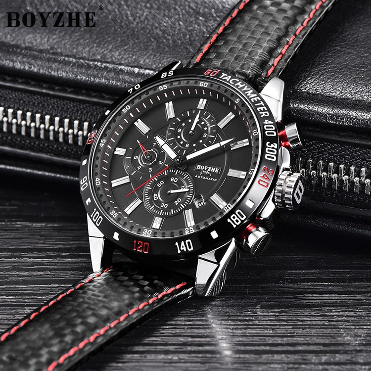 BOYZHE Men's Sports Watch: Waterproof Mechanical Timepiece for Active Men