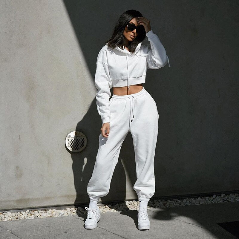 Fashion Tracksuit Hoodie and Sweatpants Sports Set