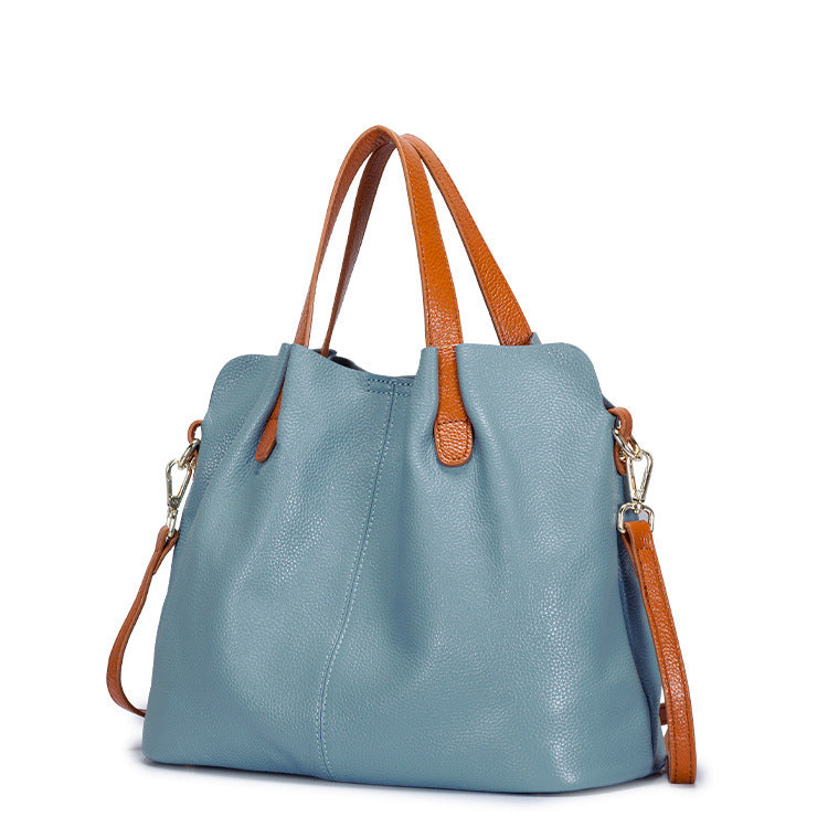 Soft Leather Tote Bag for Women - Cattle Hide Shoulder Bag | You Me Fashion