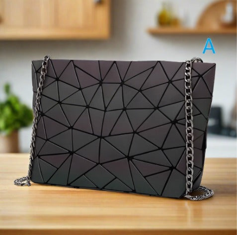 Women 's Hot Luminous Geometric Laser Bag