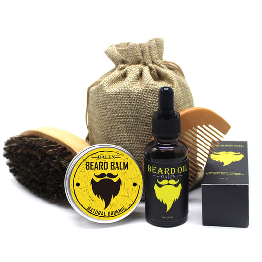 Groom Your Beard with the Set of 5 Men's Moustache Cream and Beard Oil Kit