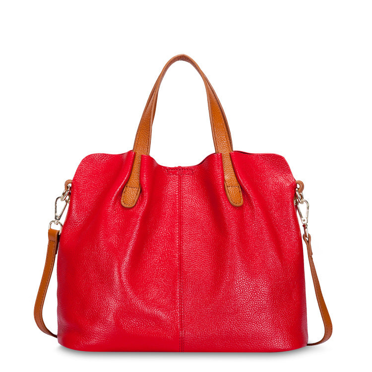 Soft Leather Tote Bag for Women - Cattle Hide Shoulder Bag | You Me Fashion