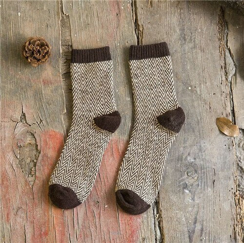 Striped Warm Thick Wool Eco-Friendly Socks