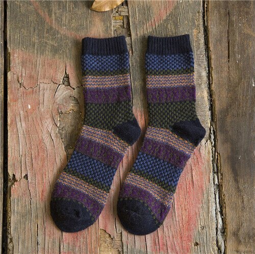 Striped Warm Thick Wool Eco-Friendly Socks