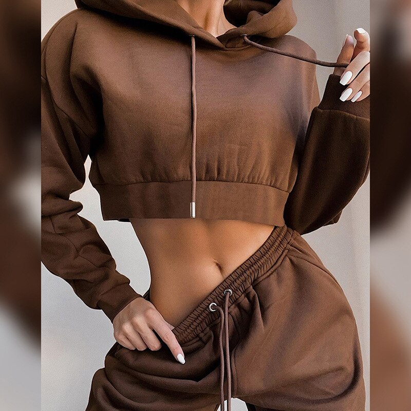 Fashion Tracksuit Hoodie and Sweatpants Sports Set