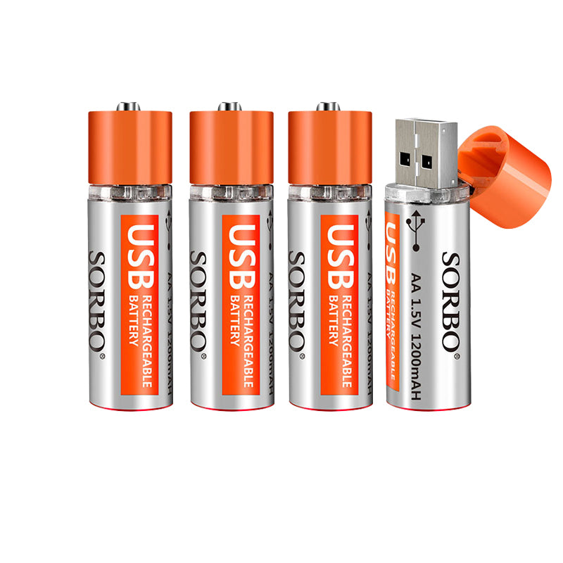 Power up on the go with Sorbo USB Rechargeable Batteries