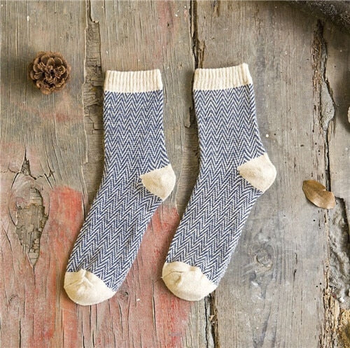 Striped Warm Thick Wool Eco-Friendly Socks